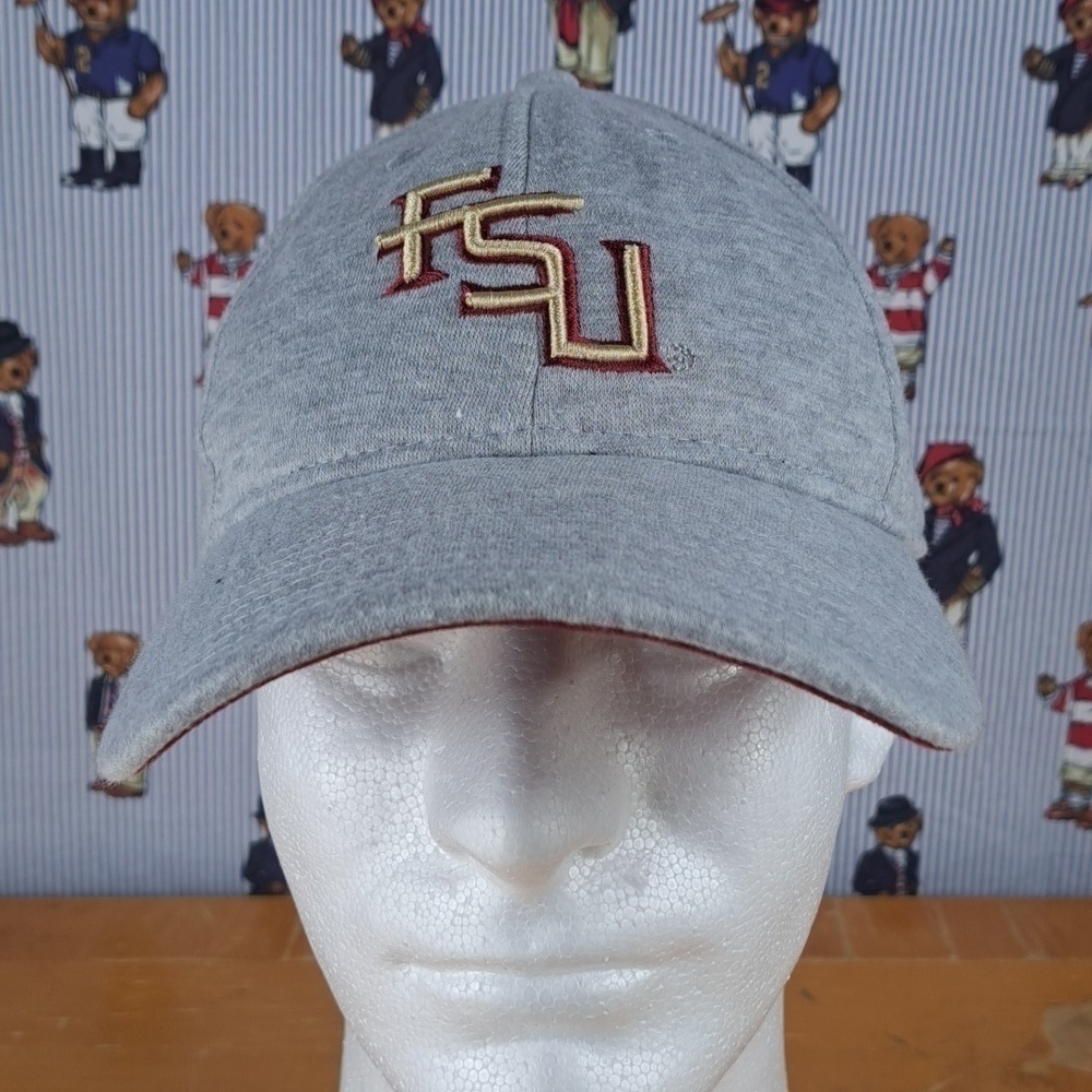 New Era 9twenty FSU embroidered women's soft shell gray & garnet pull tab hat